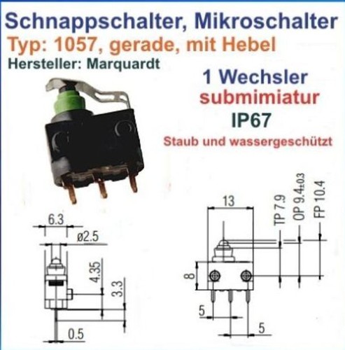Mikroschalter marquardt typ - mikroschalter,